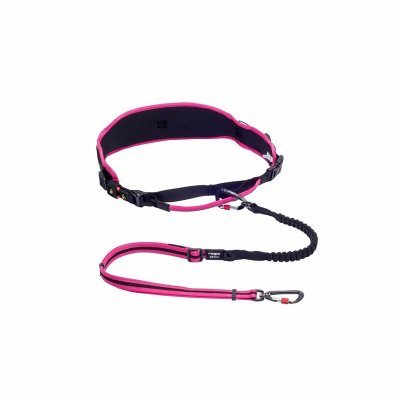 Rogz Air Tech Sport Riem &amp; Lijn L-XLPink комплект для каникросса с амортизирующим поводком, размер XL, длина 1-1,5 м - 39-64 кг, на обхват талии 80-120 см, цвет розовый