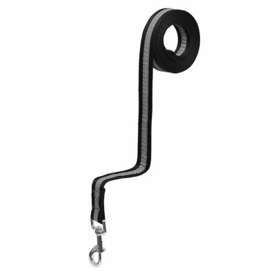 Собаки Yami Yami амуниция Светоотражающий поводок Титан черный 25мм*2,0м (чёрный)