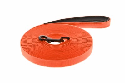 Ошейники, шлейки Ferribiella аксессуары Тонкий силиконовый поводок, оранжевый (2*1000 см)