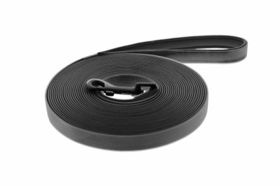 Ошейники, шлейки Ferribiella аксессуары Тонкий силиконовый поводок, черный (2*1000 см)