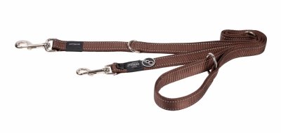 Ошейники, шлейки Rogz Поводок-перестежка "Utility", шоколадный (ЮАР) (S)