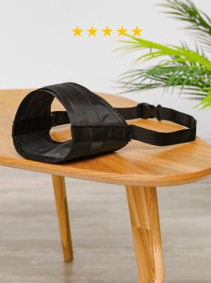 Ошейники, шлейки Yami Yami амуниция Намордник дышащий, нейлоновый, для собак малых пород, регулируемый 19-27 см (№4)