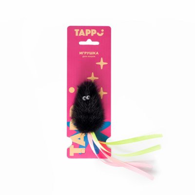 Для дома Tappi игрушки Игрушка для кошек "Мышка из натурального меха норки с хвостом из лент" (14 г)