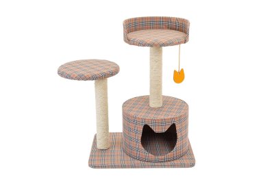 Для дома PETSHOP Домик-когтеточка "Морис", беленый джут (58х42х75 см)