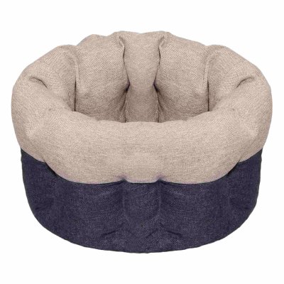 Лежаки Yami Yami лежаки Лежак круглый пухлый, с подушкой, серый (№1)