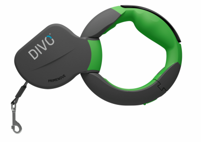 Ошейники, шлейки Divo Рулетка-ремень с автоматической системой торможения и эргономичной расстегивающейся ручкой (зелёная) (50кг)