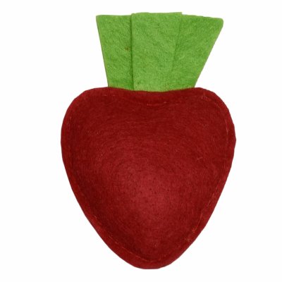 Для дома PETSHOP Игрушка для кошек "Фетровая клубничка с кошачьей мятой" (5  см)