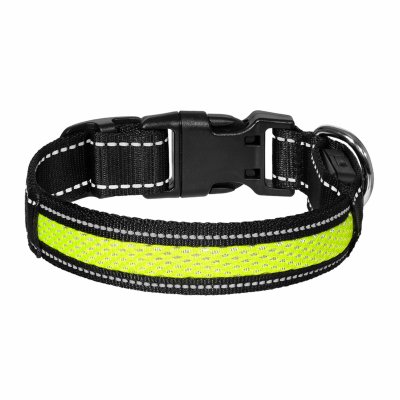 Ошейники, шлейки Tappi амуниция Светодиодный ошейник "Лаки", зелёный (40 см)