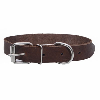 Ошейники, шлейки Yami Yami амуниция Ошейник кожаный коричневый "Лайт" (40-52 см)