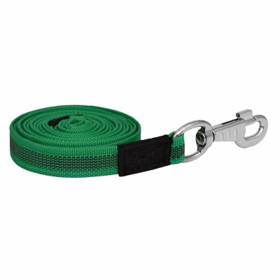 Ошейники, шлейки Tappi амуниция Поводок нейлоновый "Флэч" с латексной нитью, двухсторонний 20мм*3м, зеленый (3 м)