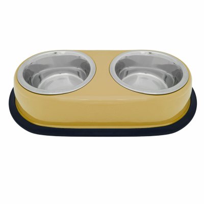 Миски Tappi миски Двойная нескользящая миска, "Лахар" бежевая (200 мл)