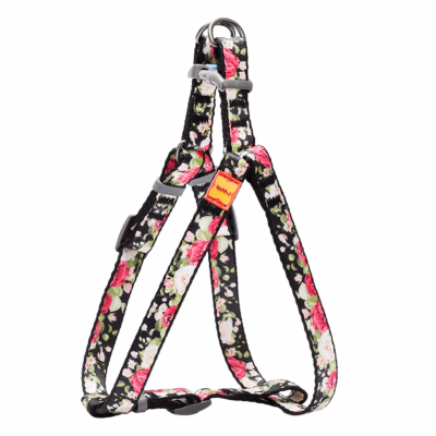 Ошейники, шлейки Tappi амуниция Шлейка "Палмер", с рисунком "Цветы" (S)