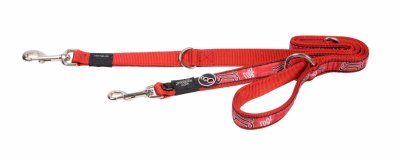 Ошейники, шлейки Rogz Поводок-перестежка Fancy dress "Красные косточки" (ЮАР) (XL)