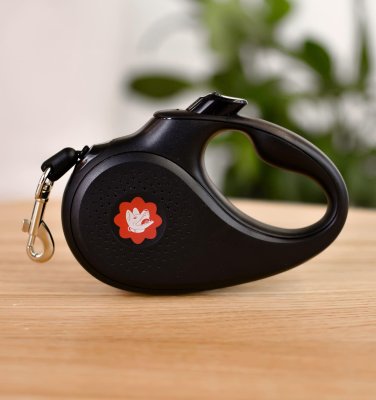 Ошейники, шлейки Tappi рулетки Поводок рулетка для собак малых пород, трос 5 м, черный (20 кг, 5 м)