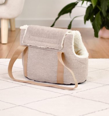 Переноски PETSHOP Сумка-переноска утеплённая "Билли" с карманом, бежевая (45х22х29 см)