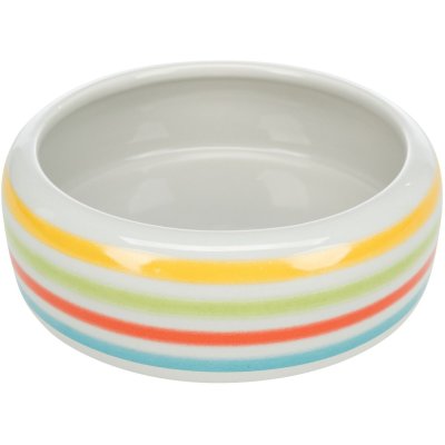 Миска для грызунов TRIXIE для кроликов зеленые полоски, керамическая 16см 500мл