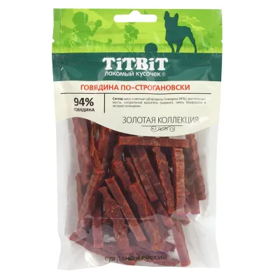 TiTBiT Лакомство Говядина по-строгановски для собак, 80 гр.