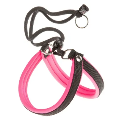 Ferplast Шлейка для собак Agila Fluo 2, обхват шеи и груди 37-45 см, ширина 15 мм, розовая