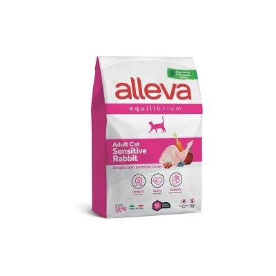 Alleva Equilibrium Sensitive Rabbit Adult Cat сухой корм для взрослых кошек при чувствительном пищеварении с КРОЛИКОМ - 1,5 кг