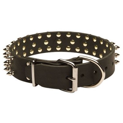 Ошейник для собак DOGGER цвет. шипы 15мм