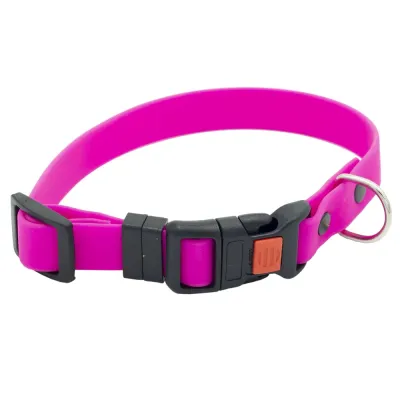 Rungo Ошейник из биотана для собак, обхват шеи 20-31 см, ширина 1,5 см, розовый