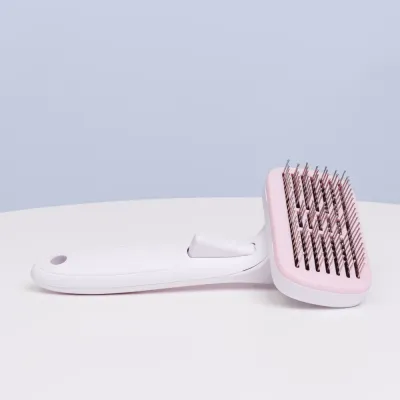 HiPet Пуходерка с автоматической уборкой шерсти для кошек и собак, 19,5х10,7х5,8 см, розовый