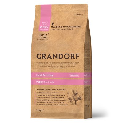 Корм для щенков GRANDORF ягненок с индейкой сух. 10кг