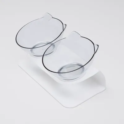 Petmax Миски с ушками на подставке для кошек, размер миски, 13х7 см, 400 мл