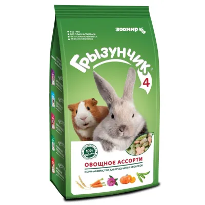 Зоомир Корм для грызунов Грызунчик-4, овощное ассорти, 200 гр.