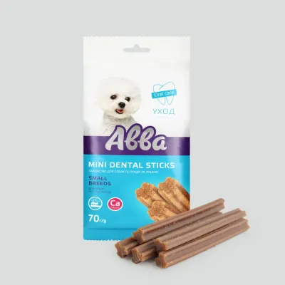 АВВА Лакомство Dental sticks Mini Палочки с кальцием для собак мелких пород, 70 гр.