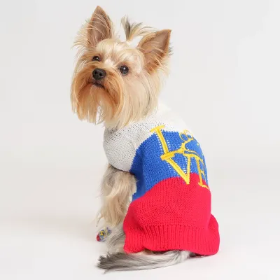 Petmax Свитер для кошек и собак Love, M, сине-красный