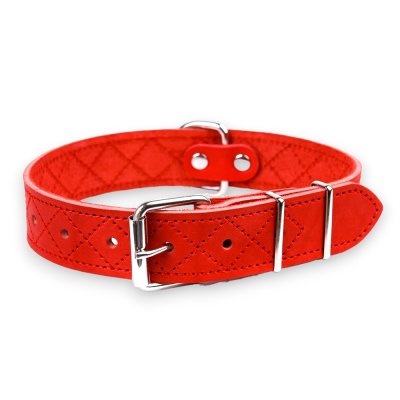 Аркон Ошейник для собак Новара, обхват шеи 44-58 см, ширина 3,5 см, красный