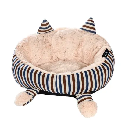 RURRI Лежак для кошек и собак мелких и средних пород, 40x17 см, бежевый в полоску
