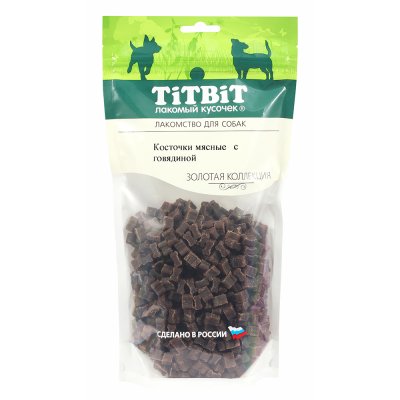 TiTBiT Лакомство Косточки мясные с говядиной для собак, 400 гр.