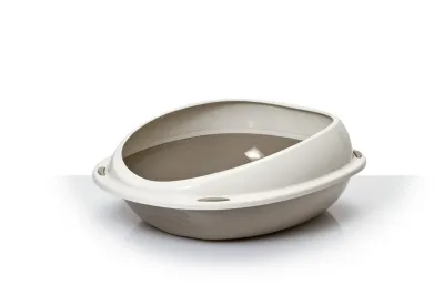 Georplast Туалет для кошек с бортиком Shuttle, 45х36х15,5 см, бежевый