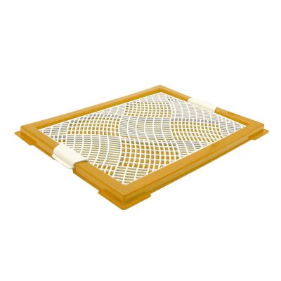 Туалет для собак ZOO ONE Мини с сеткой 46х34х2,5см (коричневый)