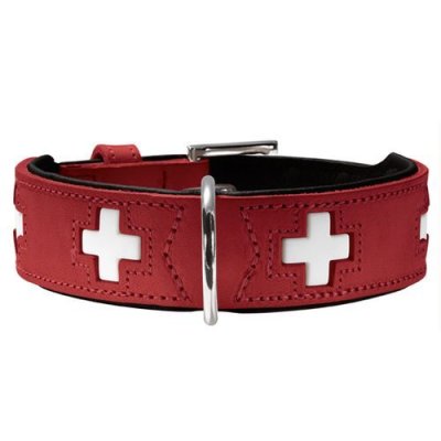 Ошейник для собак HUNTER Swiss 65 кожа красно-черный 51-58,5см