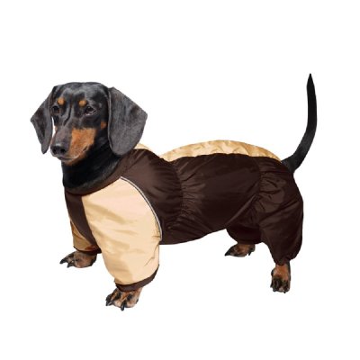 Комбинезон для собак GAMMA демисезонный Такса M, коричнево-бежевый, 41х62см