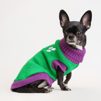 Petmax Свитер с шариками для кошек и собак, M, салатовый