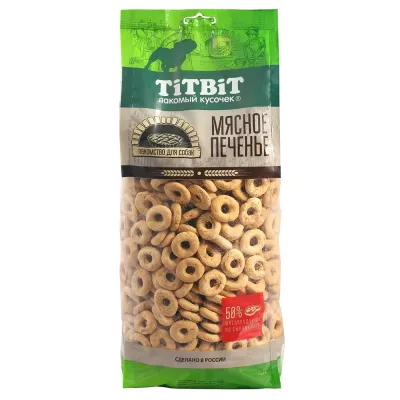 TiTBiT Лакомство Мясные сушки с говядиной для собак, 1 кг