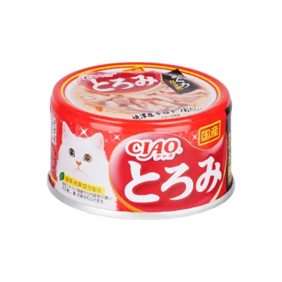 INABA CIAO Toromi Влажный корм (консервы) для кошек, куриное филе и тунец магуро с кацуобуси в бульоне, 80 гр.