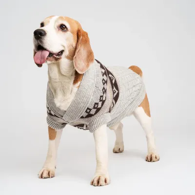 RURRI Свитер с узорами для кошек и собак, L, серый