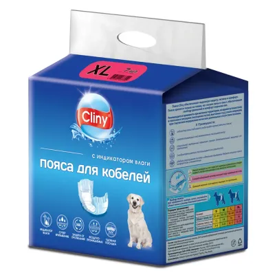 Cliny Пояса для кобелей с индикатором влаги, XL, 7 шт.