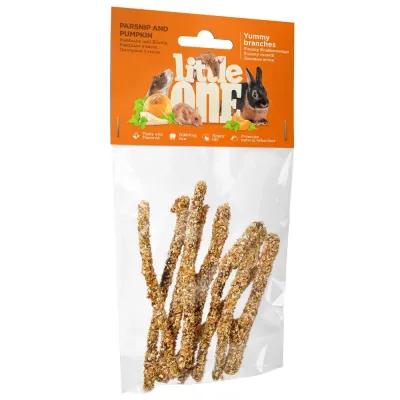 Little One Лакомство для всех видов грызунов Лакомые ветви c пастернаком и тыквой,35 г