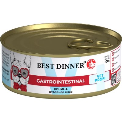 Корм для собак Best Dinner Vet Profi Gastro Intestinal Exclusive конина банка 100г