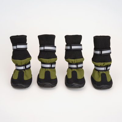 Rungo Ботинки высокие на липучках для собак, 2XL, зеленый