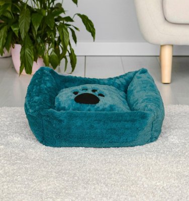 Лежаки Yami Yami лежаки Квадратный лежак "BELKA", бирюзовый (590 г)