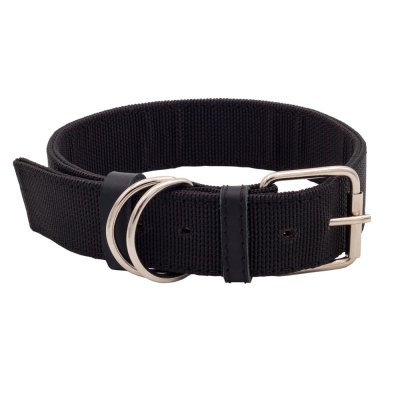 Каскад Ошейник капроновый для собак, обхват шеи 46-54 см, ширина 3 см, черный