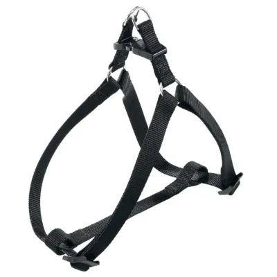 Ferplast Шлейка нейлоновая для собак Easy, S, объем шеи 35 см, объем груди 53 см, ширина 10 мм, черная