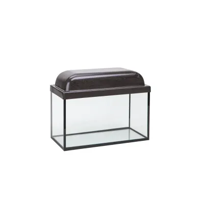 Голд Фиш Аквариум (32х14,9х23 см) прямоугольный с крышкой, 10 л, венге